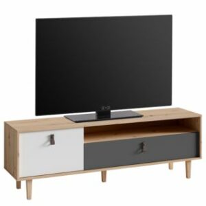 TV spodná doska dekor Bowood dub artisan / biela