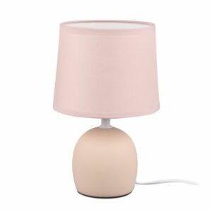 Stolná lampa Dorian bavlna / keramika 1 svetlohnedá