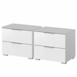 Nočný stolík Alabama (sada 2 kusov) Alpine White / Grey 2